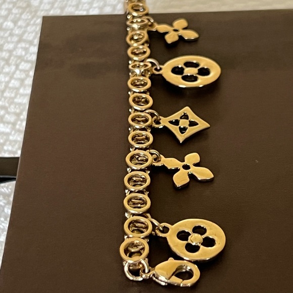 Louis Vuitton Gold Tone Crystal Bracelet - Picture 6 of 10